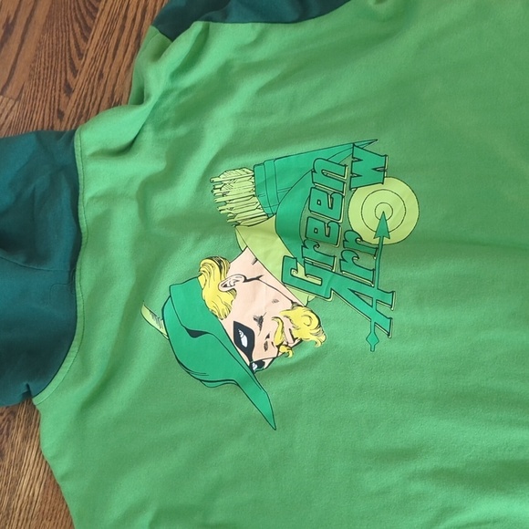 DC Comics Green Arrow Hooded Fleece Jacket Retro Vibes Size 2XL - Picture 3 of 8